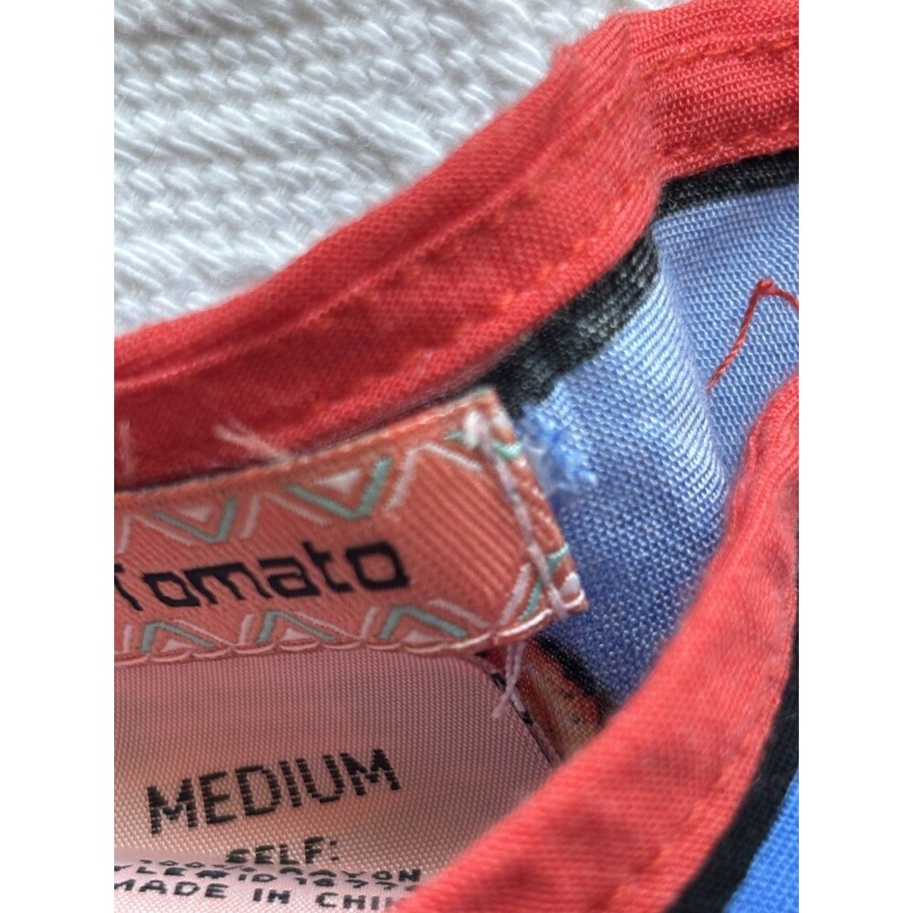 Flying Tomato Handkerchief Hem Slip Dress White Red and Blue Floral Boho Size M - Picture 8 of 10